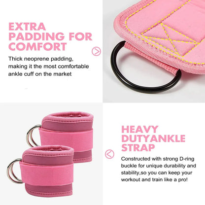 Adjustable Glute & Leg Resistance Band with Ankle Straps