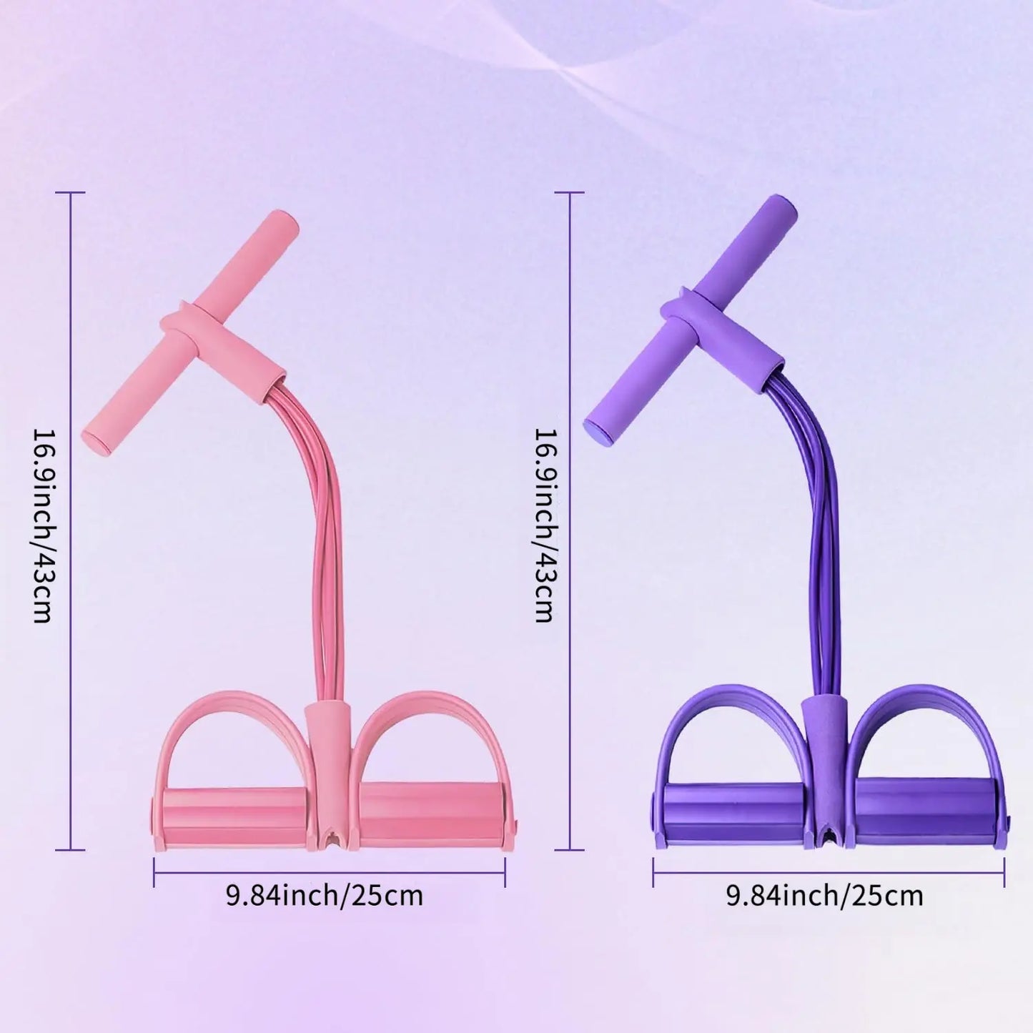 Multifunctional Elastic Tension Rope with 4 Tubes for Yoga and Home Fitness, Made of Natural Latex for Workout and Stretching